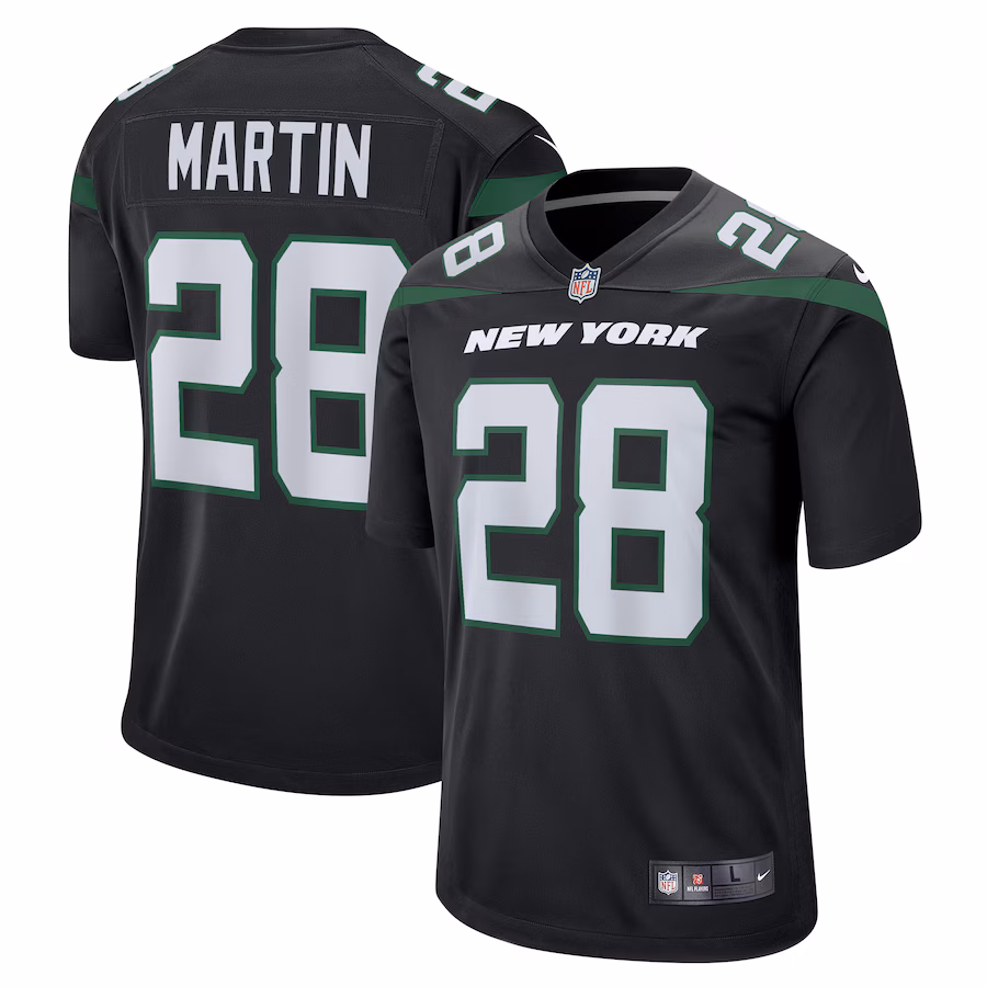 Men's New York Jets Curtis Martin Nike Black Retired Player Jersey - ujerseystore