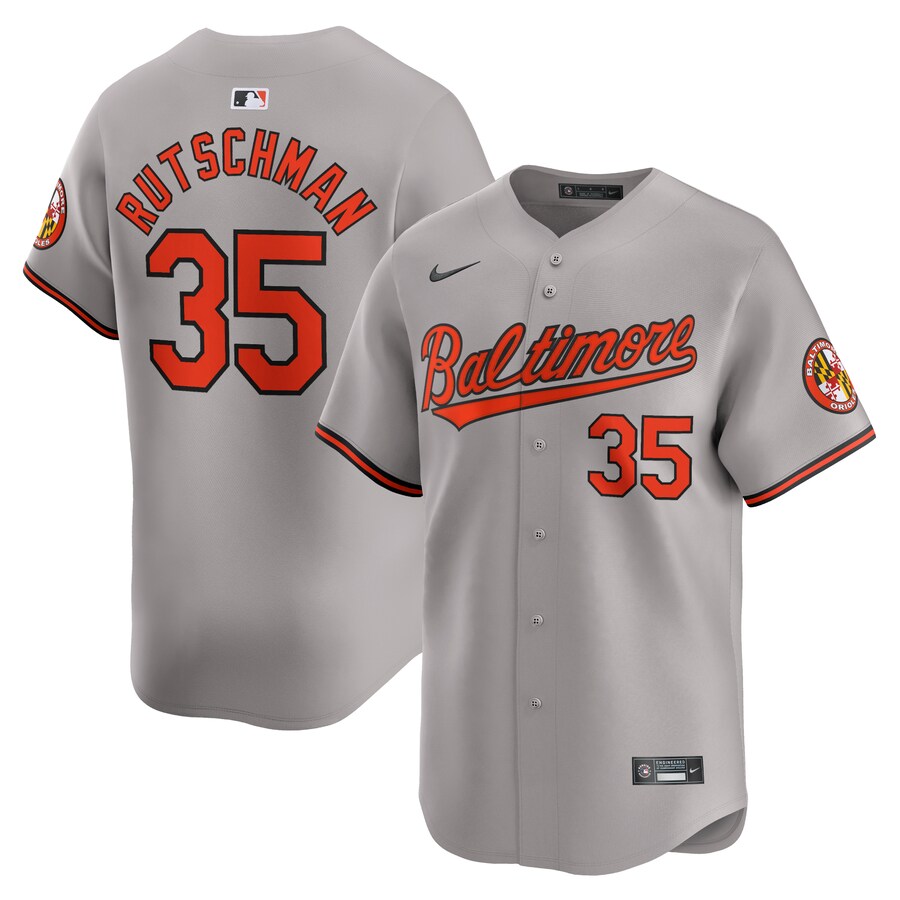 Men's Baltimore Orioles Adley Rutschman Nike Orange Road Limited Player Jersey - ujerseystore