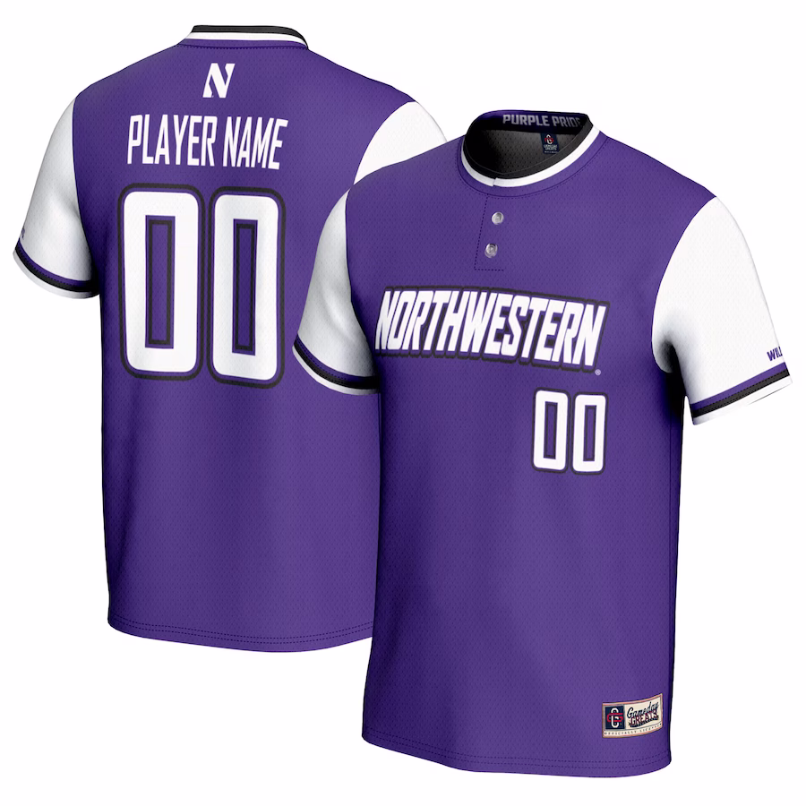 Northwestern Wildcats GameDay Greats Unisex NIL Pick-A-Player Lightweight Softball Jersey - Purple - ujerseystore