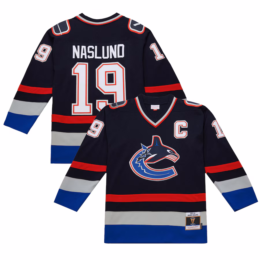 Men's Vancouver Canucks Markus Naslund Navy 2003-04 Power Play Jersey - ujerseystore
