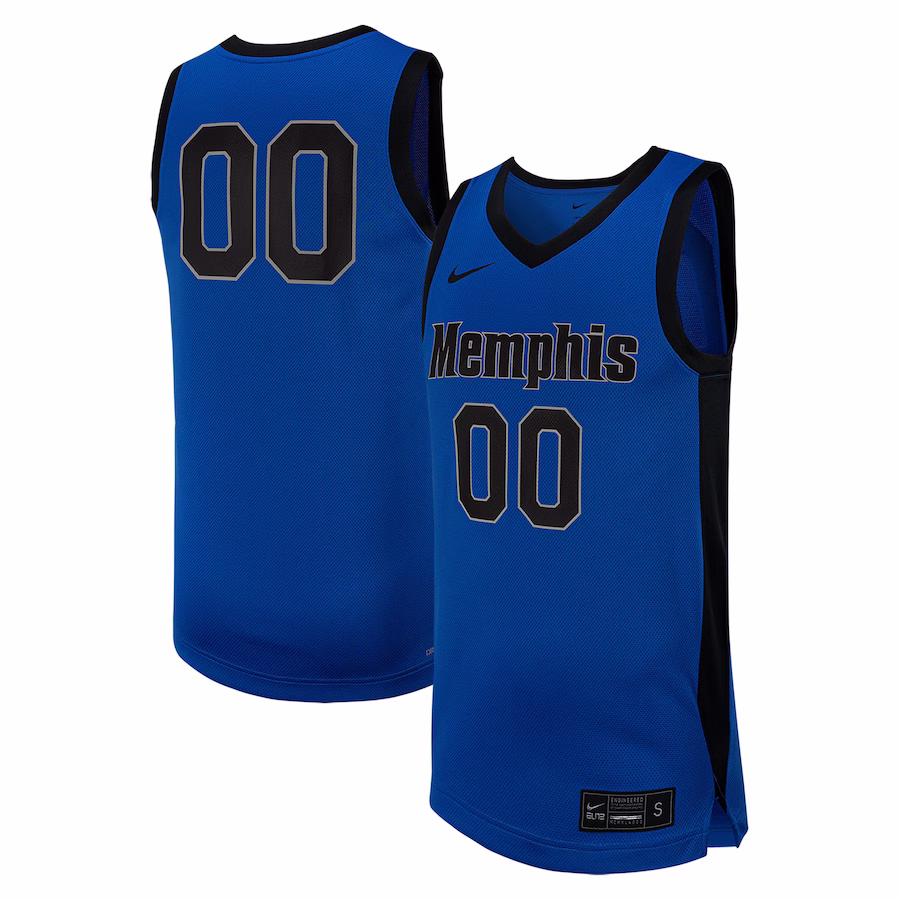 #0 Memphis Tigers Nike Replica Basketball Jersey - Royal - ujerseystore