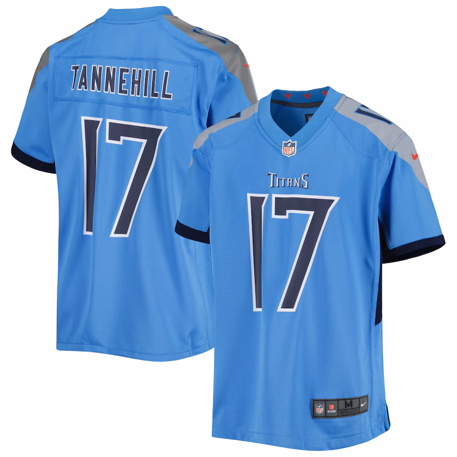 Youth Tennessee Titans Ryan Tannehill Nike Light Blue Game Jersey - ujerseystore