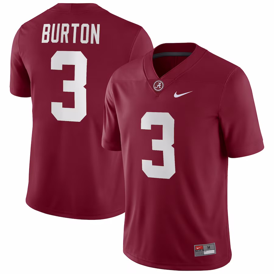 Jermaine Burton Alabama Crimson Tide Nike Player Game Jersey - Crimson - ujerseystore