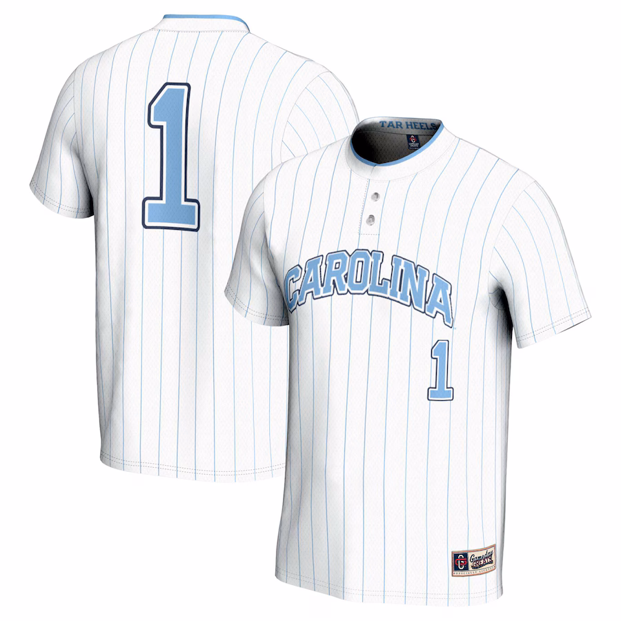 Unisex GameDay Greats #1 White North Carolina Tar Heels Lightweight Softball Jersey - ujerseystore