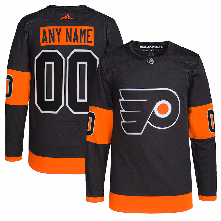 Men's Philadelphia Flyers adidas Black Alternate Primegreen Authentic Custom Jersey - ujerseystore