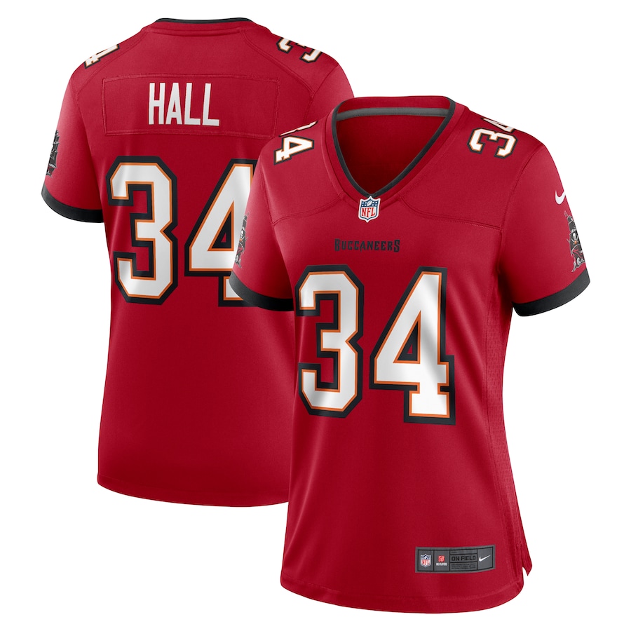 Women's Tampa Bay Buccaneers Bryce Hall Nike  Red Team Game Jersey - ujerseystore