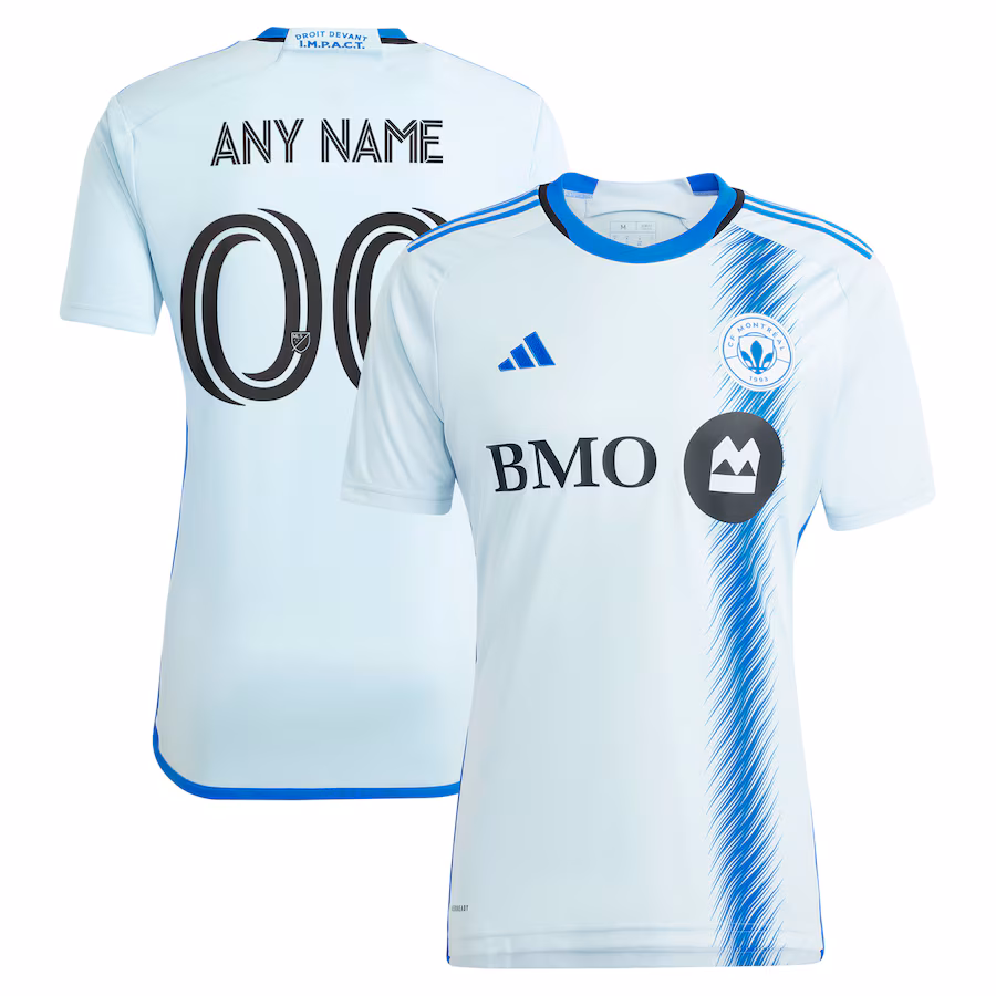 Men's CF Montreal  adidas Light Blue 2024 La Main Replica Custom Jersey - ujerseystore