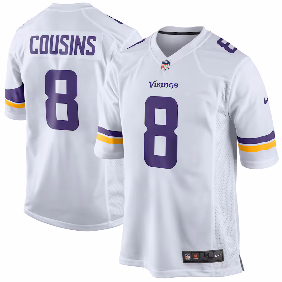 Men's Minnesota Vikings Kirk Cousins Nike White Game Jersey - ujerseystore