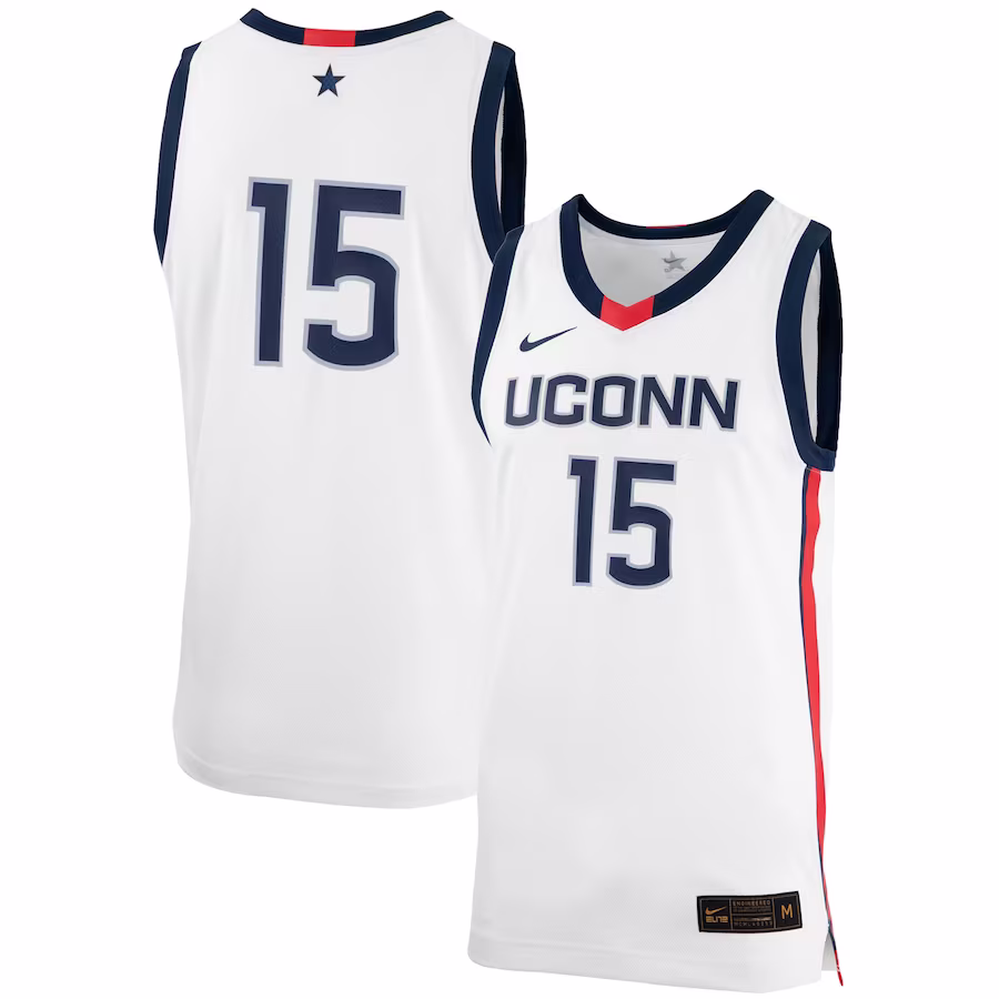 #15 UConn Huskies Nike Unisex Women's Basketball Replica Jersey - White - ujerseystore