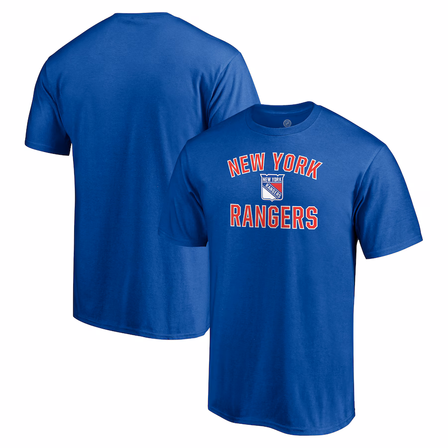 Men's New York Rangers Royal Victory Arch T-Shirt - ujerseystore