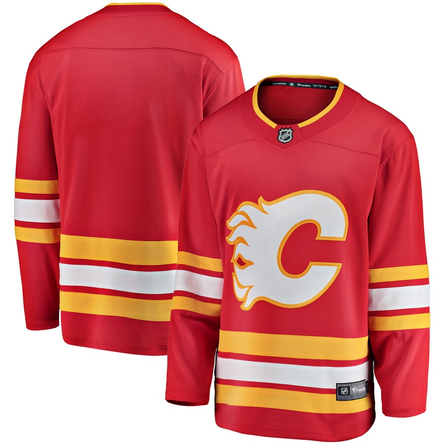 Men's Calgary Flames Fanatics Branded Red Home Breakaway Jersey - ujerseystore