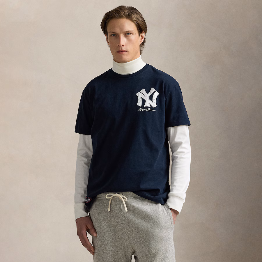 Yankees Polo Ralph Lauren Navy Jersey T-Shirt - ujerseystore