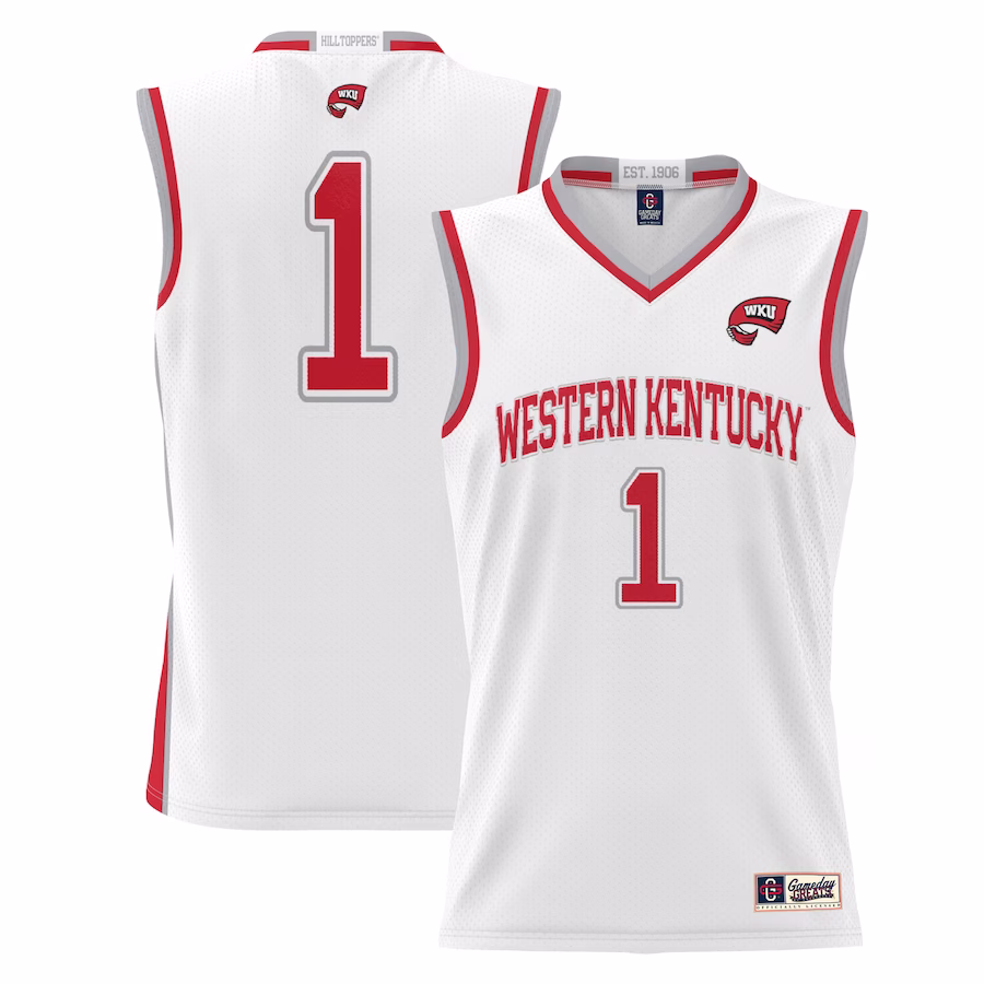 #1 Western Kentucky Hilltoppers GameDay Greats Youth Lightweight Basketball Jersey - White - ujerseystore