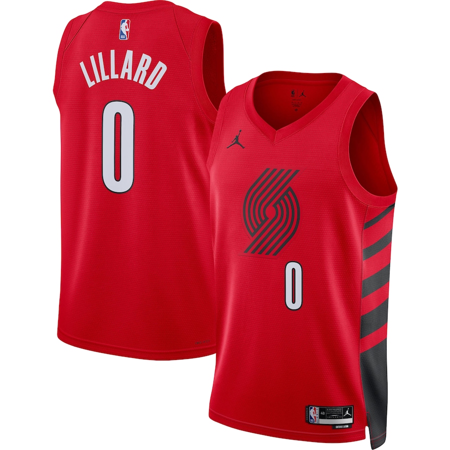 Unisex Portland Trail Blazers Damian Lillard Jordan Brand Red Swingman Jersey - Statement Edition - ujerseystore