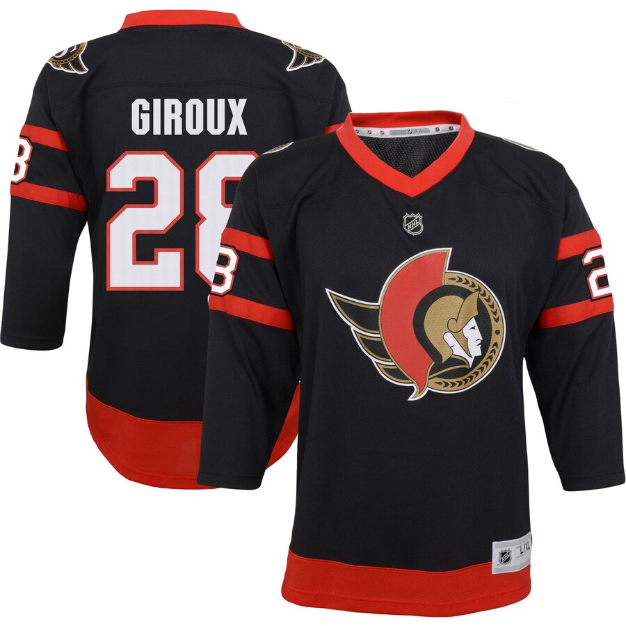 Youth Ottawa Senators Claude Giroux Black Replica Player Jersey - ujerseystore