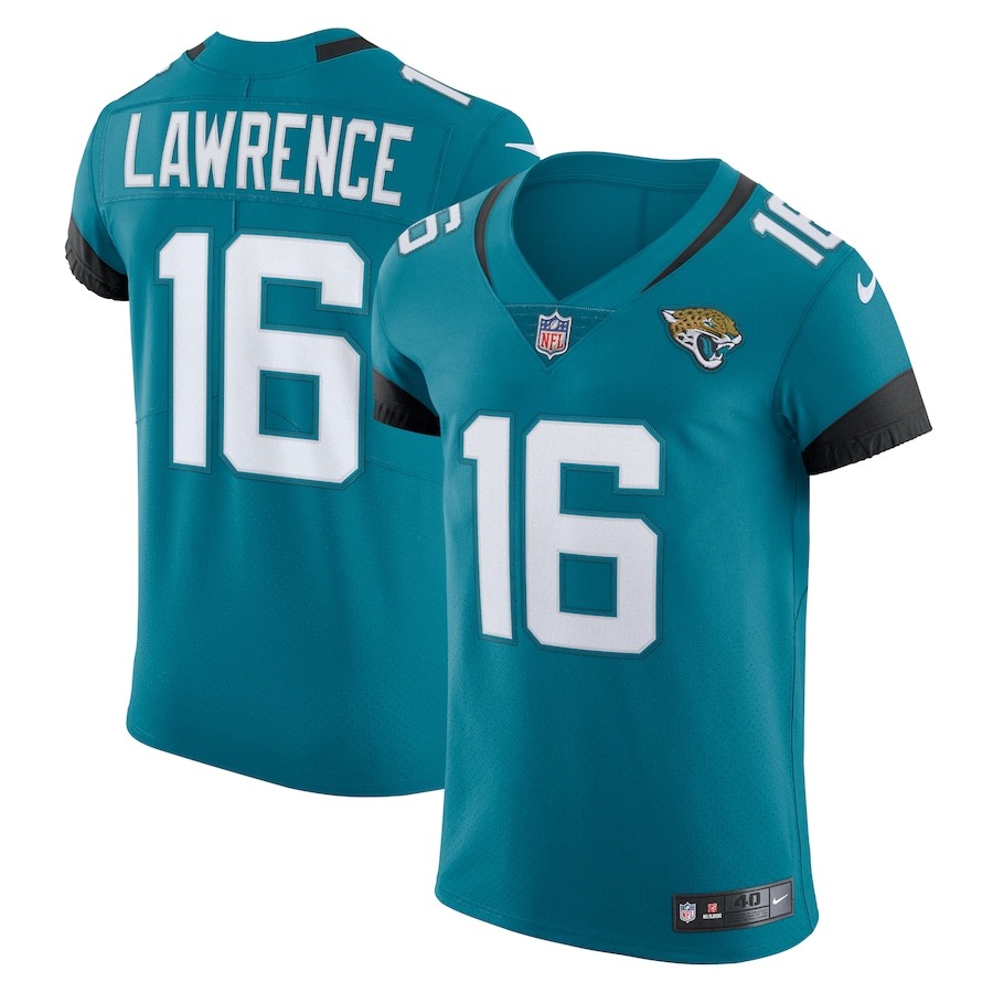 Men's Jacksonville Jaguars Trevor Lawrence Nike Teal Vapor Elite Jersey - ujerseystore