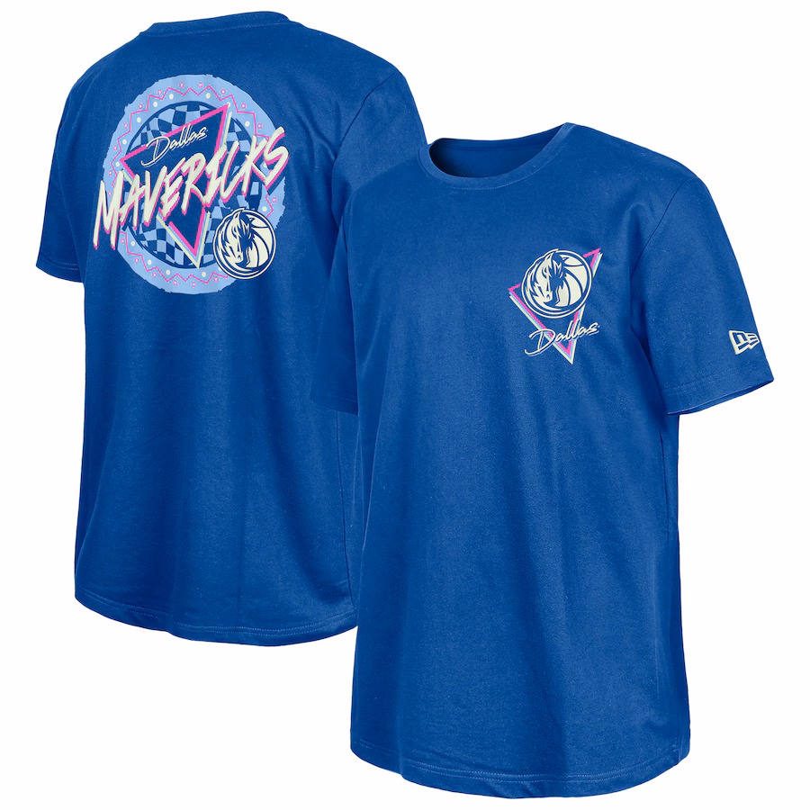 Dallas Mavericks  New Era Blue Glow-in-the-Dark T-Shirt - ujerseystore