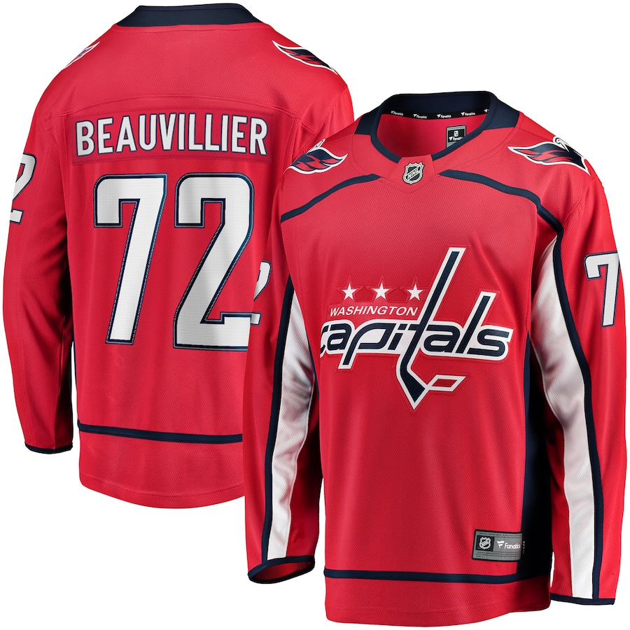 Men's Washington Capitals Anthony Beauvillier Fanatics Red Home Breakaway Jersey - ujerseystore