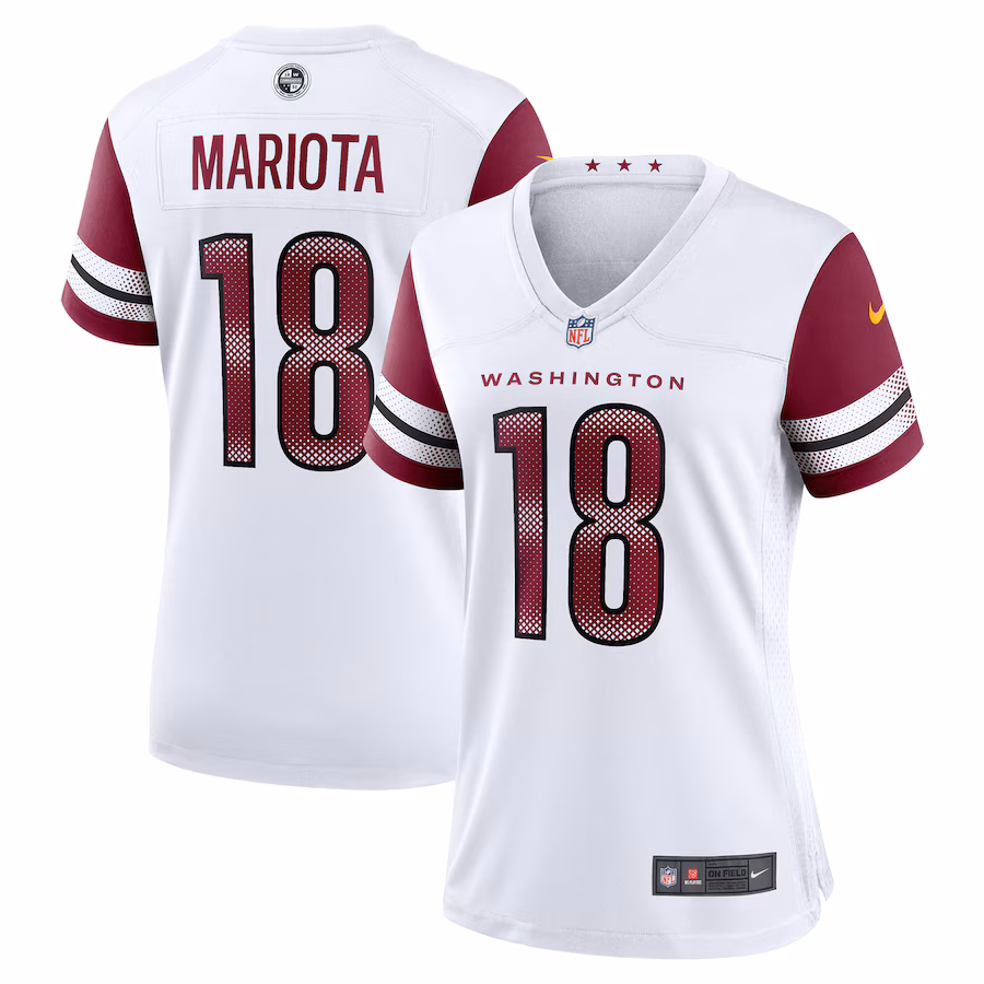 Women's Washington Commanders Marcus Mariota Nike White Game Jersey - ujerseystore