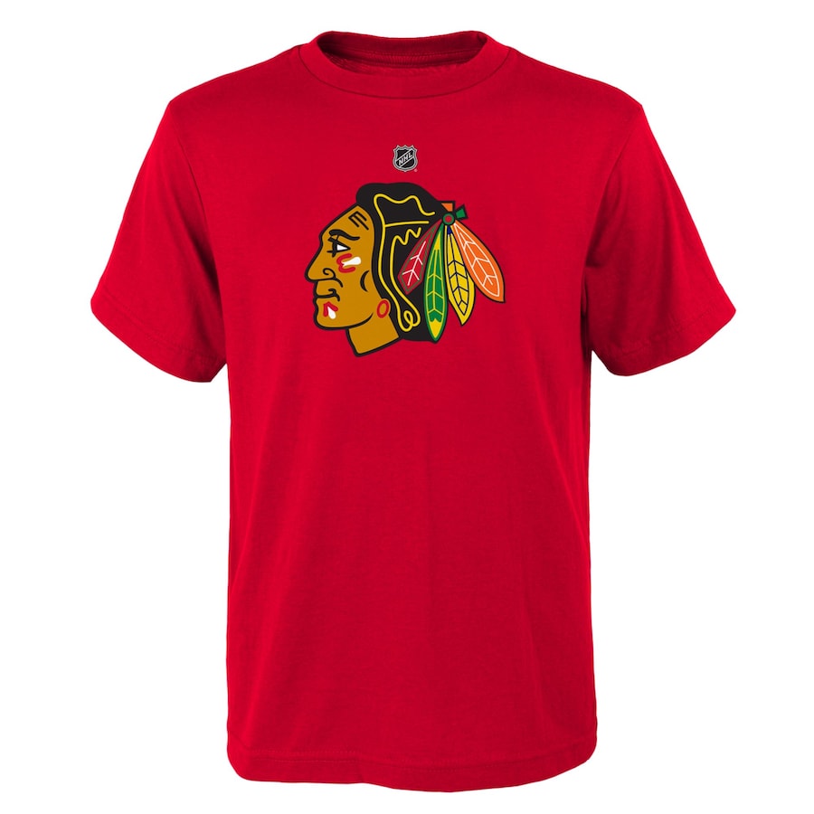 Youth Chicago Blackhawks Red Primary Logo T-Shirt - ujerseystore