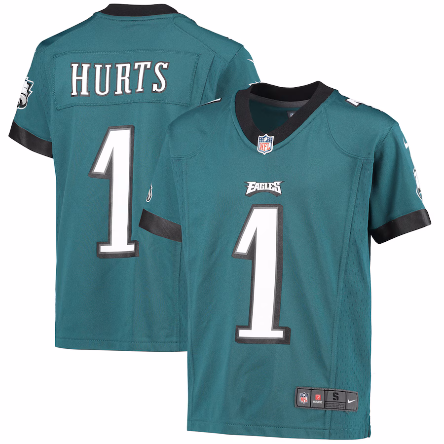 Youth Philadelphia Eagles Jalen Hurts Nike Green Game Jersey - ujerseystore