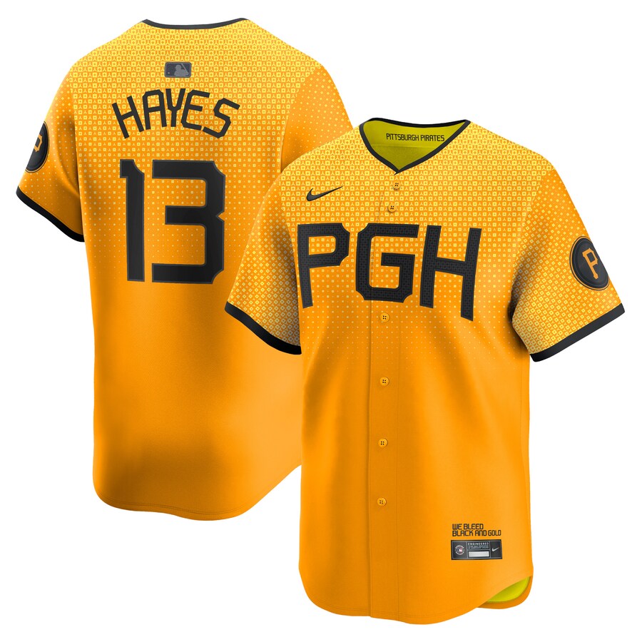 Men's Pittsburgh Pirates Ke'Bryan Hayes Nike Gold City Connect Limited Player Jersey - ujerseystore