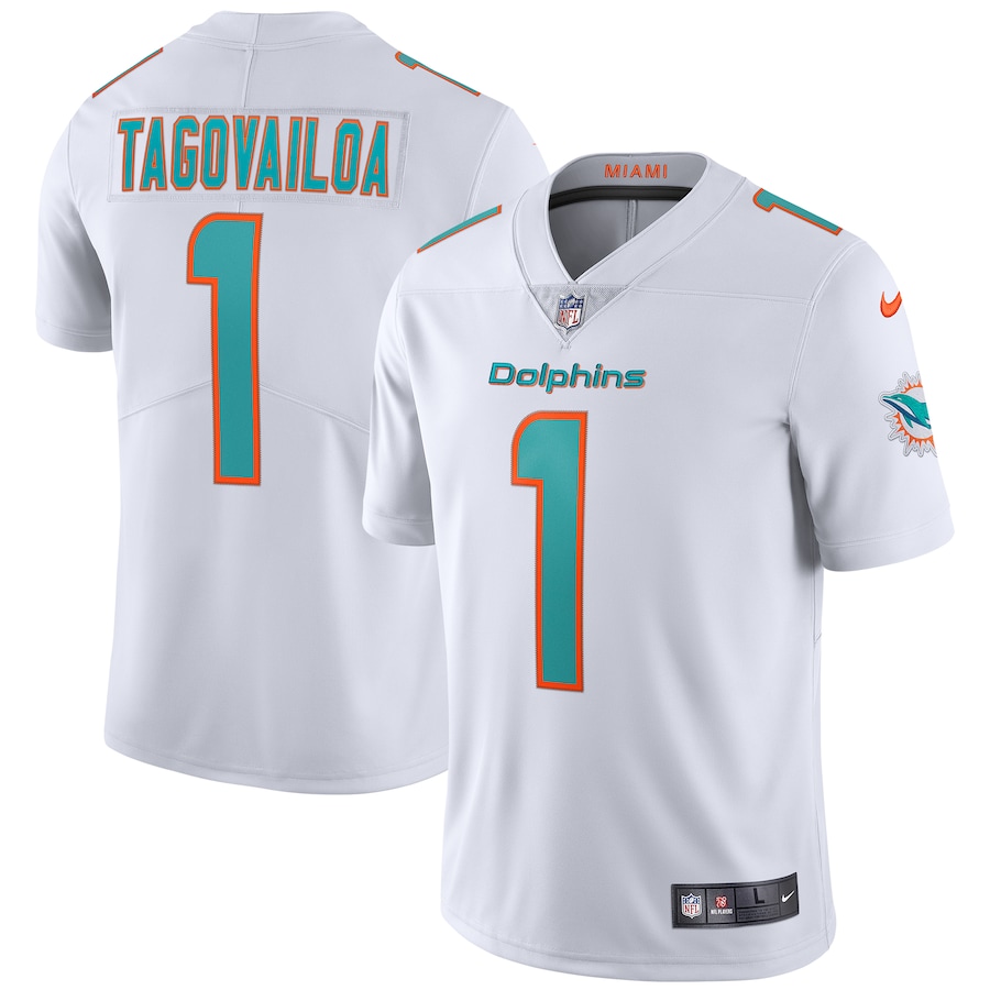 Men's Miami Dolphins Tua Tagovailoa Nike White Vapor Limited Jersey - ujerseystore