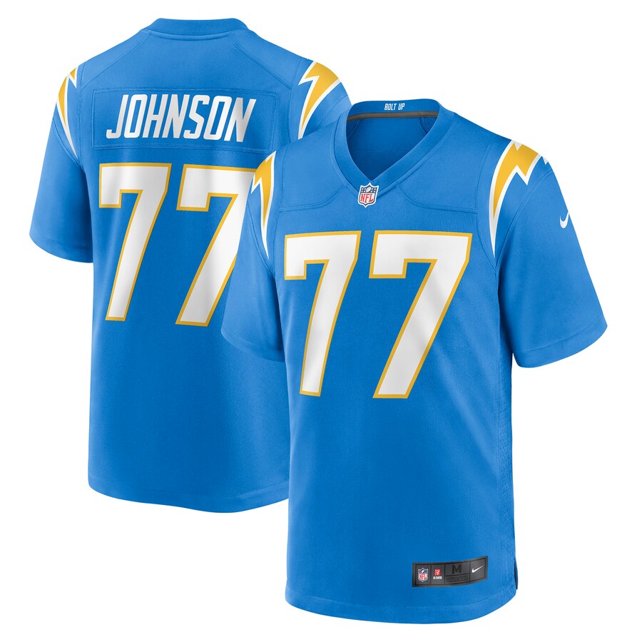 Men's Los Angeles Chargers Zion Johnson Nike Powder Blue Player Game Jersey - ujerseystore