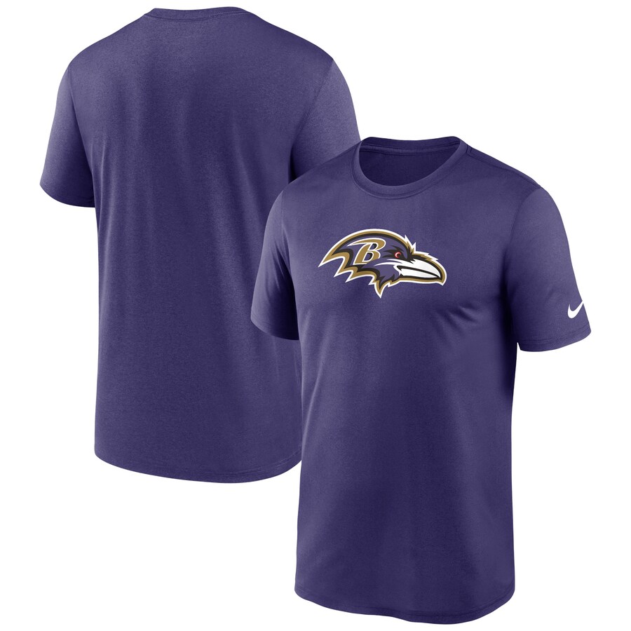 Men's Baltimore Ravens Nike Purple Legend Logo Performance T-Shirt - ujerseystore