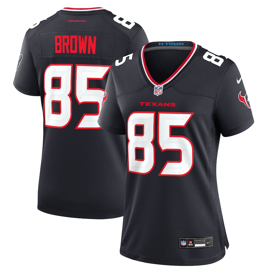 Women's Houston Texans Noah Brown Nike  Navy Team Game Jersey - ujerseystore
