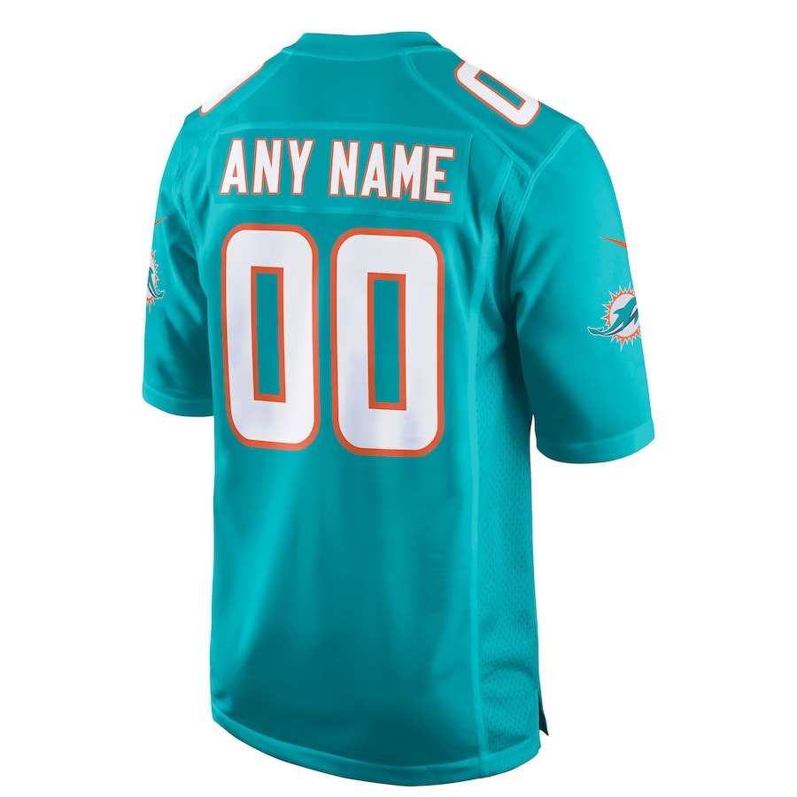 Men's Miami Dolphins Nike Aqua Custom Game Jersey - ujerseystore
