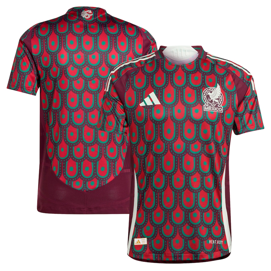 Men's Mexico National Team  adidas Burgundy 2024 Home Authentic Jersey - ujerseystore