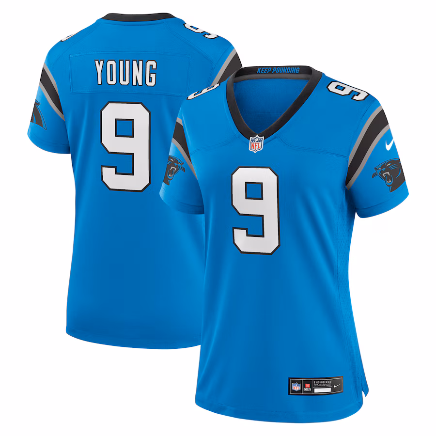 Women's Carolina Panthers Bryce Young Nike Blue Player Jersey - ujerseystore
