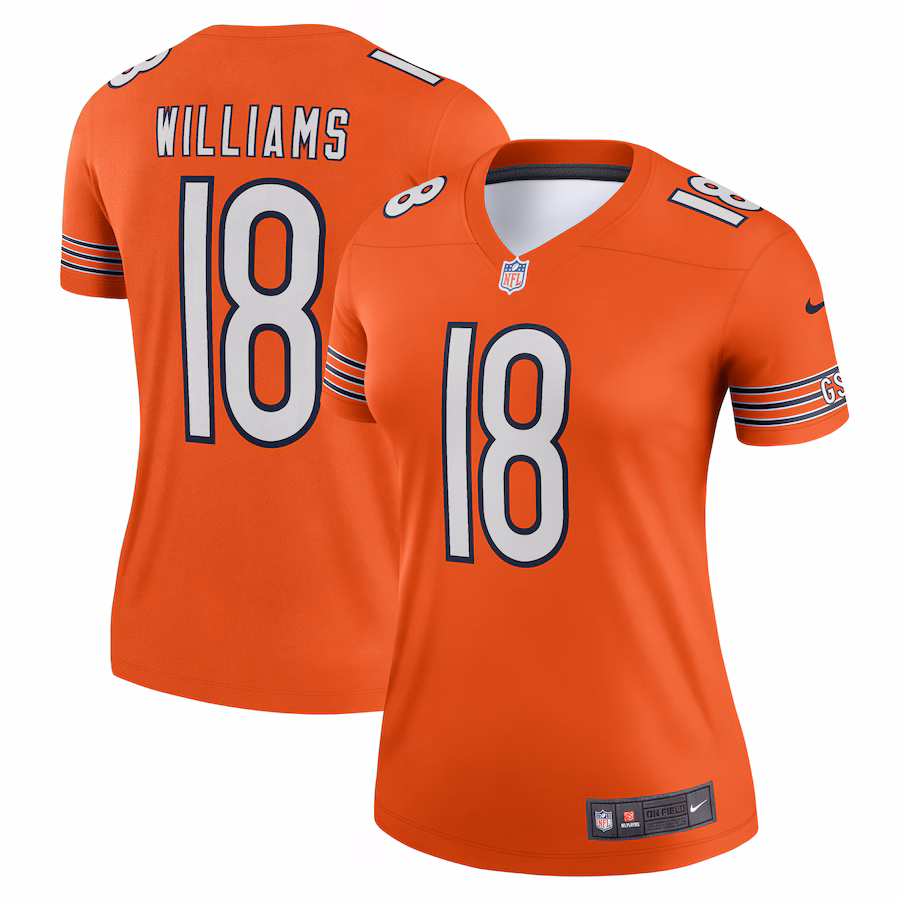 Women's Chicago Bears Caleb Williams Nike Orange Alternate Legend Player Performance Top - ujerseystore