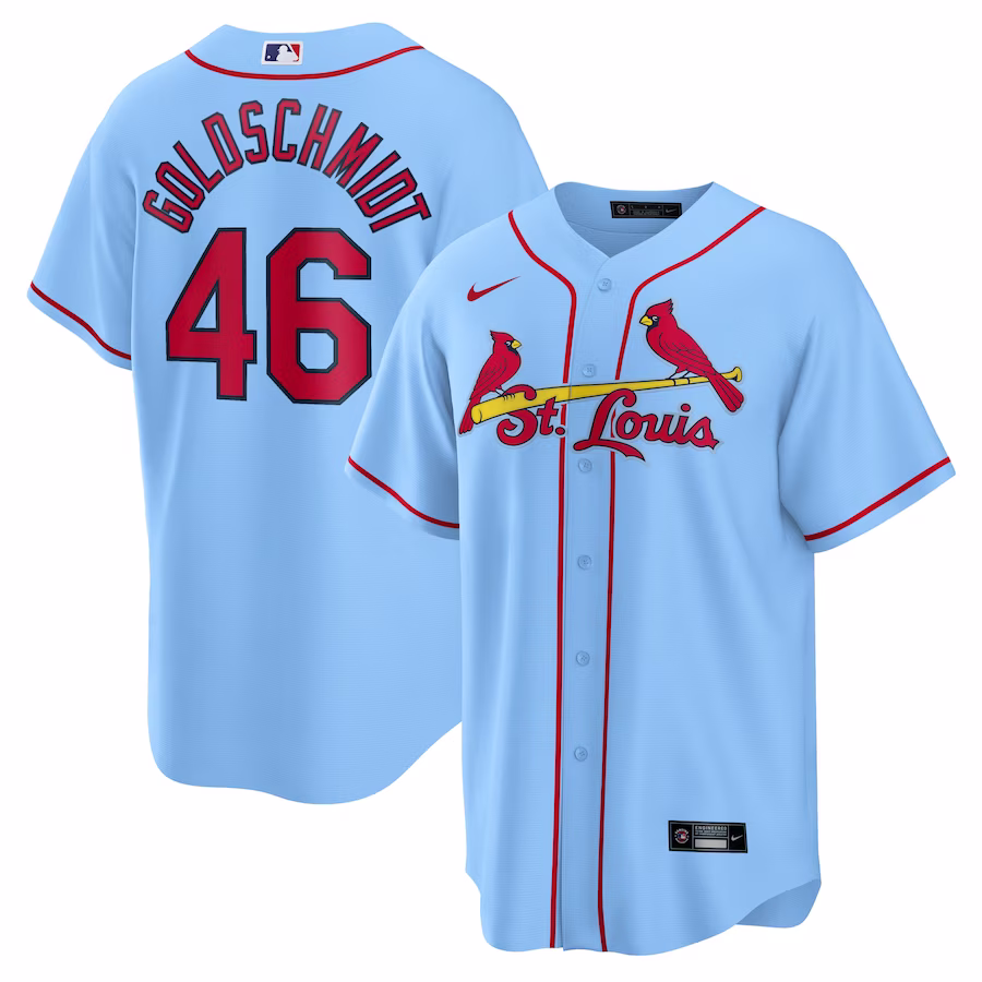 Men's St. Louis Cardinals Paul Goldschmidt Nike Light Blue Alternate Replica Player Name Jersey - ujerseystore