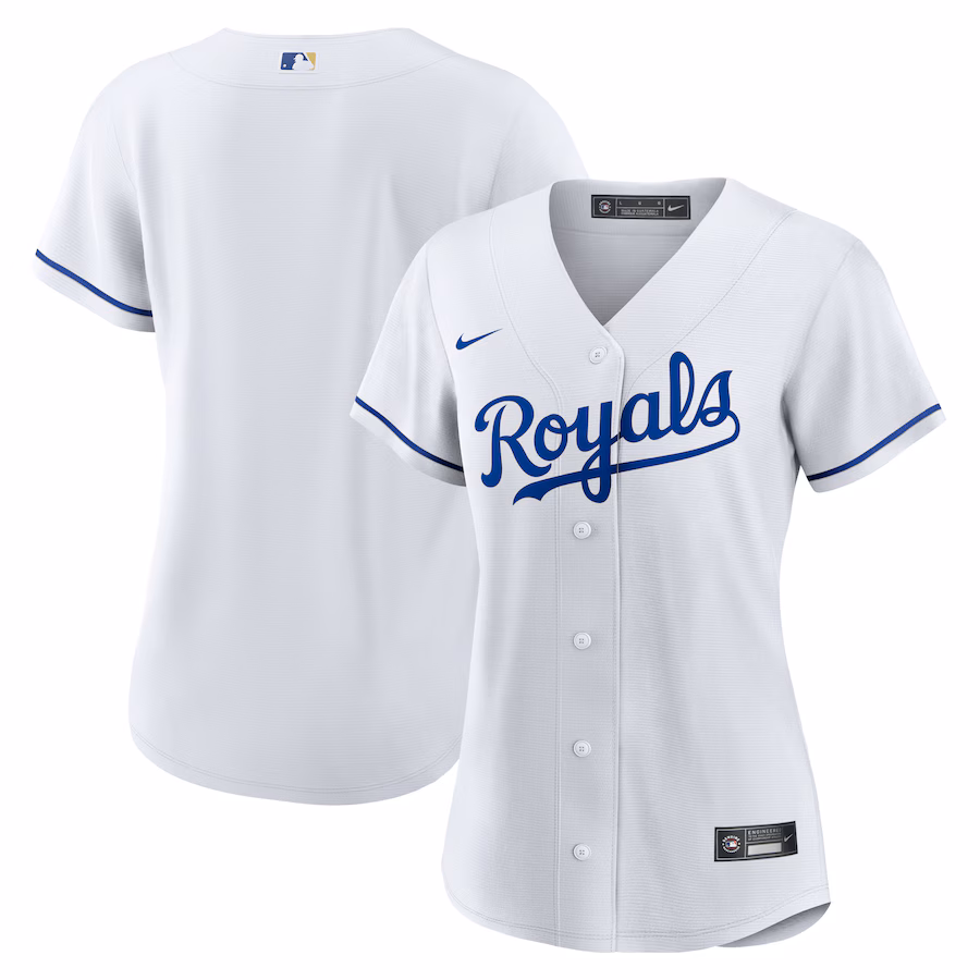 Women's Kansas City Royals Nike White Home Replica Team Jersey - ujerseystore