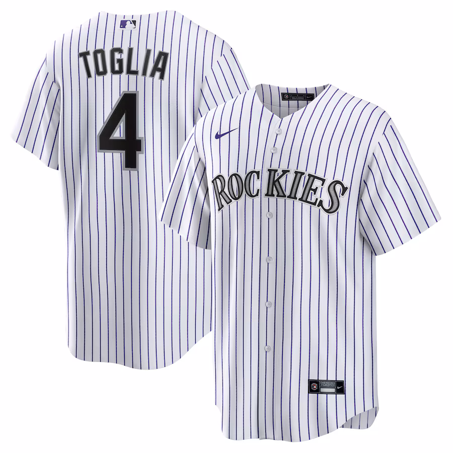 Men's Colorado Rockies Michael Toglia Nike White Home Replica Jersey - ujerseystore