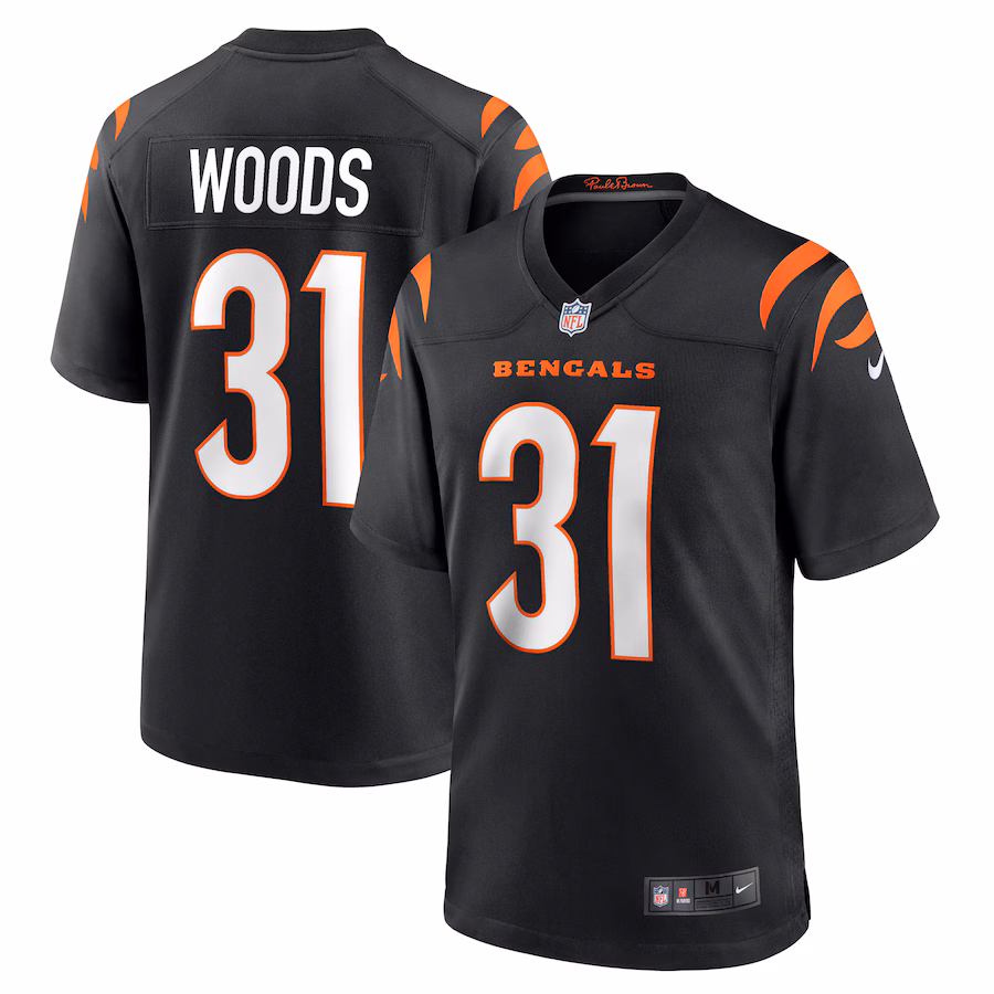 Men's Cincinnati Bengals Ickey Woods Nike Black Retired Player Game Jersey - ujerseystore
