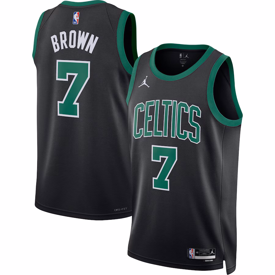 Unisex Boston Celtics Jaylen Brown Jordan Brand Black Swingman Jersey - Statement Edition - ujerseystore