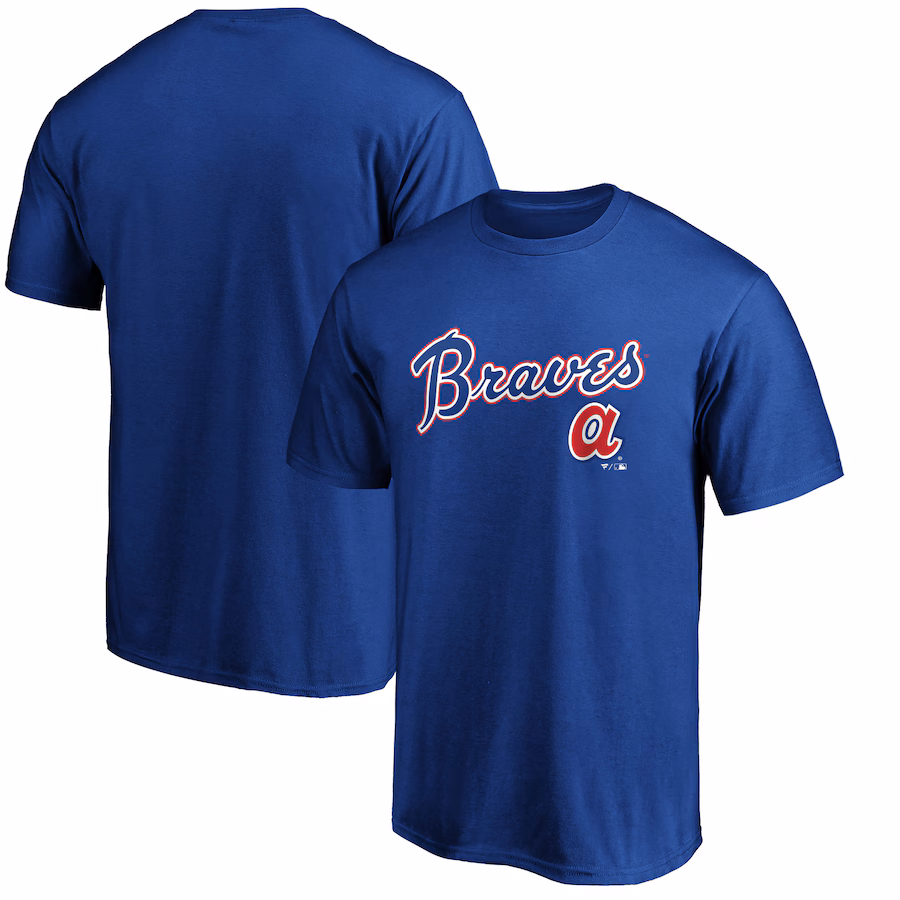 Men's Atlanta Braves Royal Cooperstown Collection Wahconah T-Shirt - ujerseystore