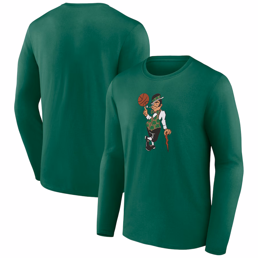 Men's Boston Celtics Green Alternate Logo Long Sleeve T-Shirt - ujerseystore