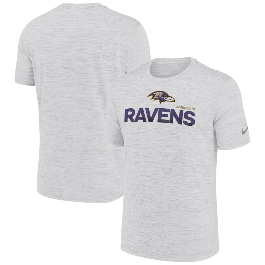 Men's Baltimore Ravens Nike White Blitz Velocity Modern Performance T-Shirt - ujerseystore