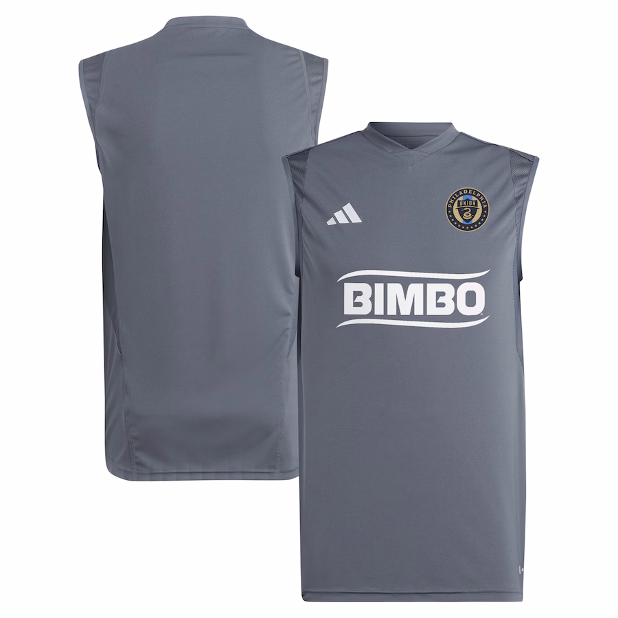 Men's Philadelphia Union adidas Gray 2024 Sleeveless Training Jersey - ujerseystore