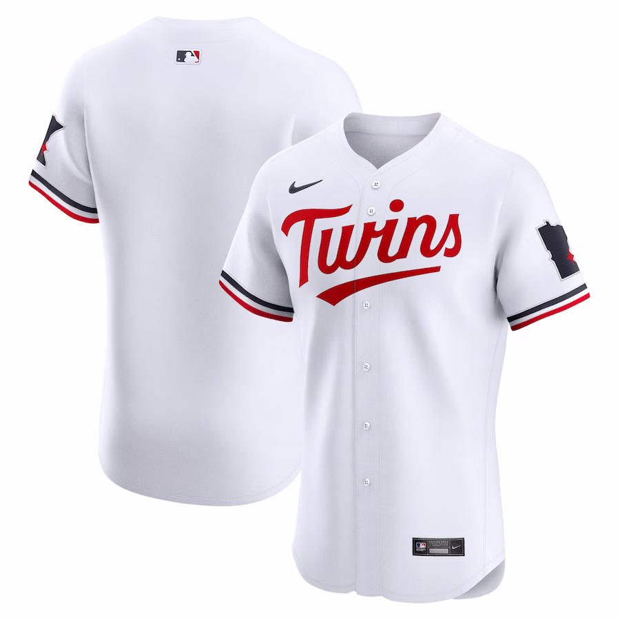 Men's Minnesota Twins Nike White Home Elite Jersey - ujerseystore