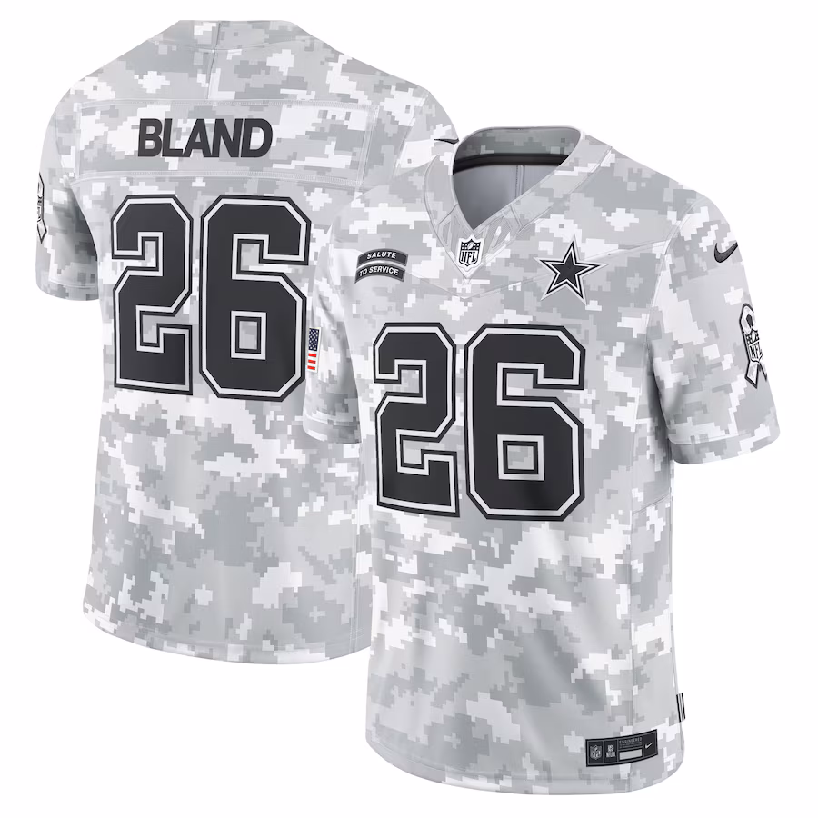Men's Dallas Cowboys DaRon Bland Nike Arctic Camo 2024 Salute to Service Limited Jersey - ujerseystore