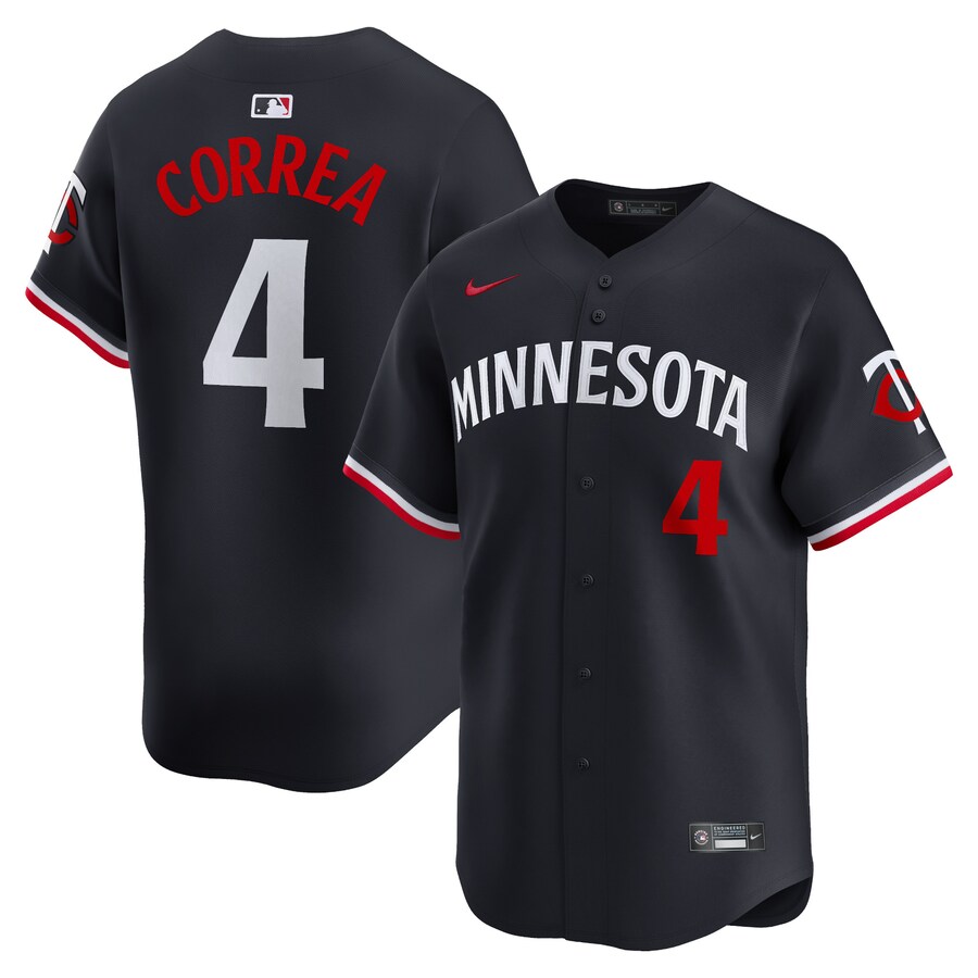 Men's Minnesota Twins Carlos Correa Nike Navy Alternate Limited Player Jersey - ujerseystore