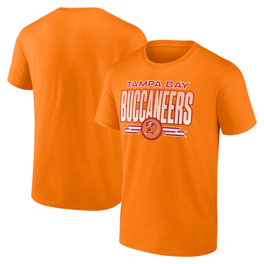 Men's Tampa Bay Buccaneers Fanatics Orange Fading Out T-Shirt - ujerseystore