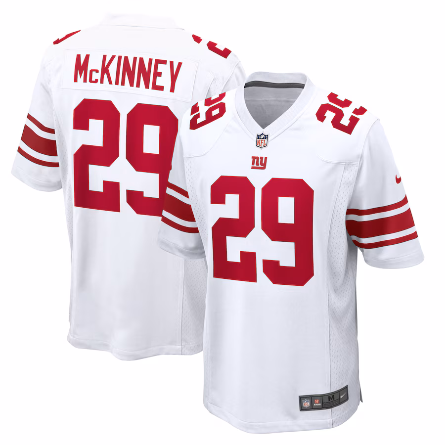 Men's New York Giants Xavier McKinney Nike White Away Game Player Jersey - ujerseystore