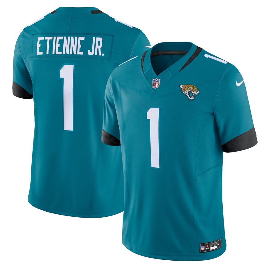 Men's Jacksonville Jaguars Travis Etienne Nike Teal Vapor F.U.S.E. Limited Jersey - ujerseystore
