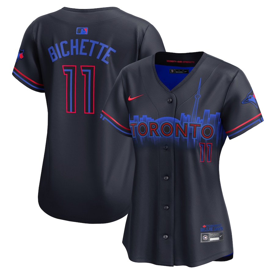 Women's Toronto Blue Jays Bo Bichette Nike Navy 2024 City Connect Limited Player Jersey - ujerseystore